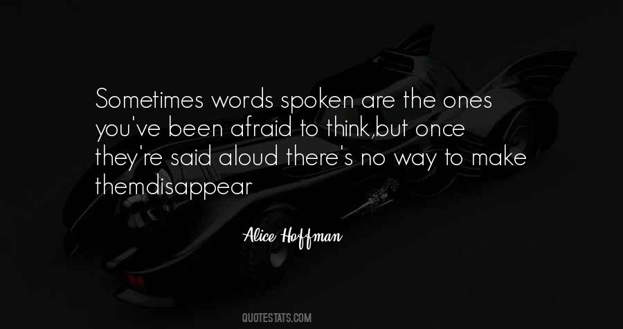 Quotes About Words Spoken #1528670