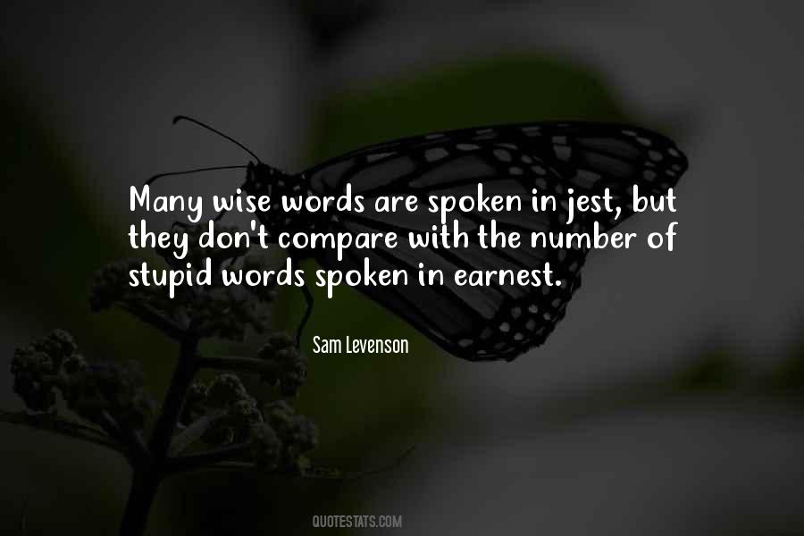 Quotes About Words Spoken #1725868