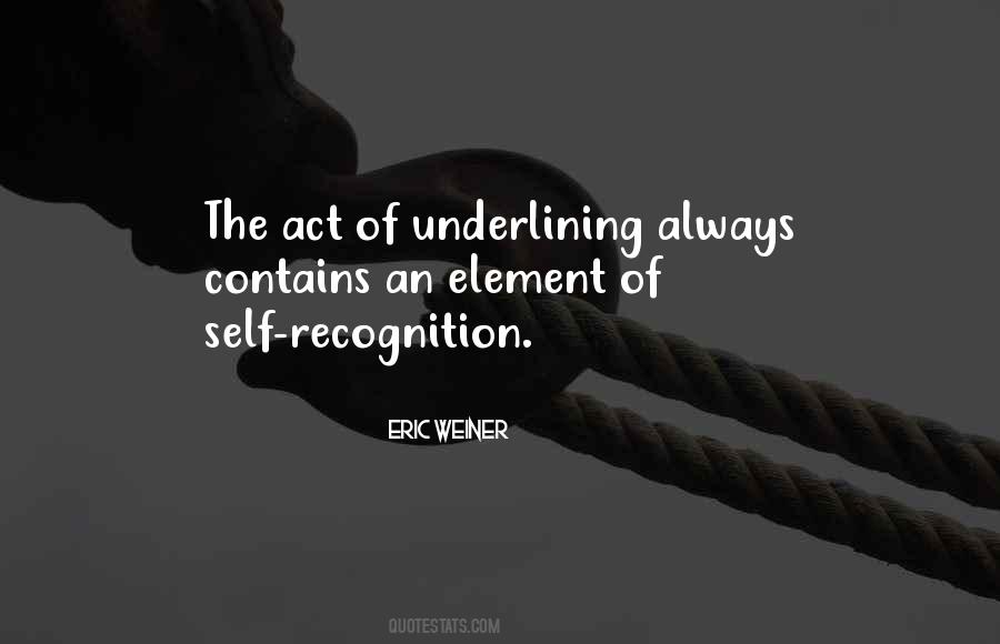 Quotes About Self Recognition #560542