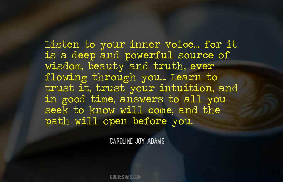 Listen To Your Inner Voice Quotes #195569