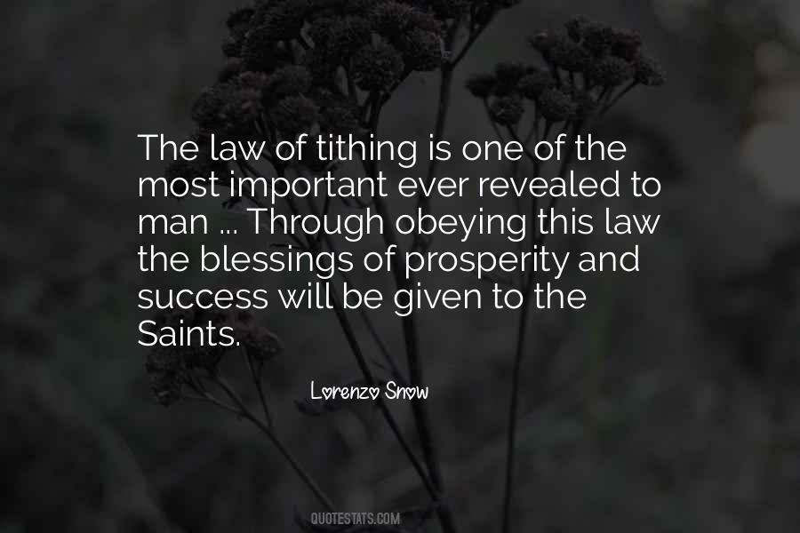 Quotes About Tithing #278887