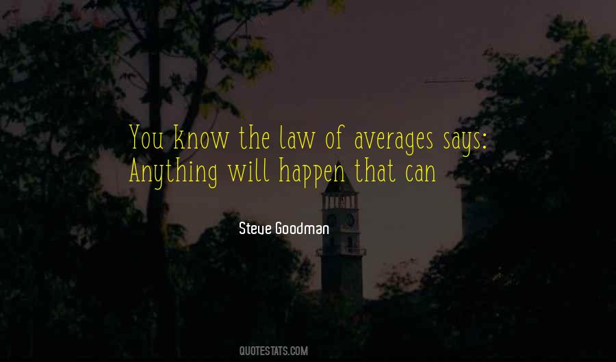 Quotes About Law Of Averages #854982