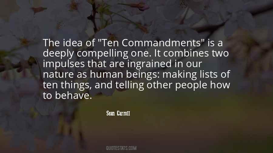 Quotes About Commandments #1010821