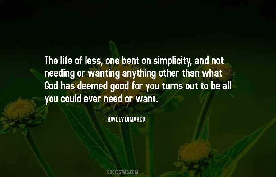 Life Simplicity Quotes #181053