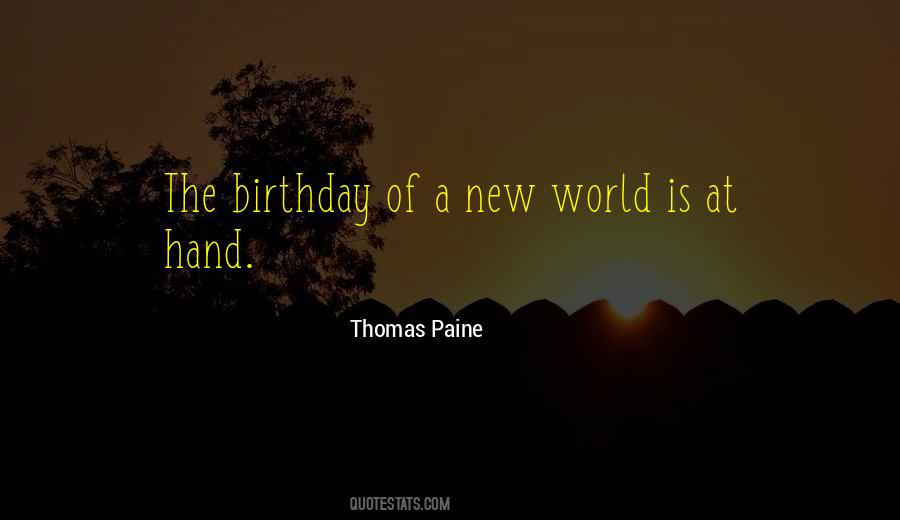 Quotes About A New World #1034325