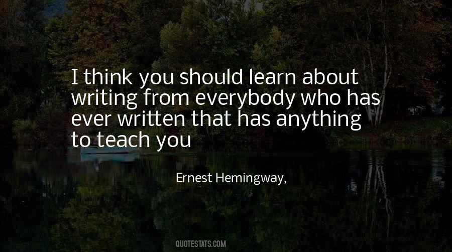 Quotes About Writing Ernest Hemingway #254400