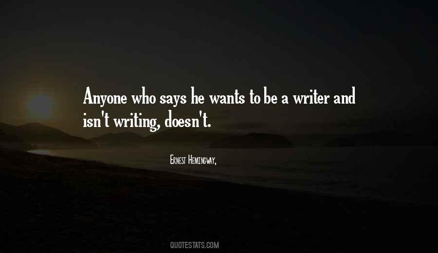 Quotes About Writing Ernest Hemingway #852378