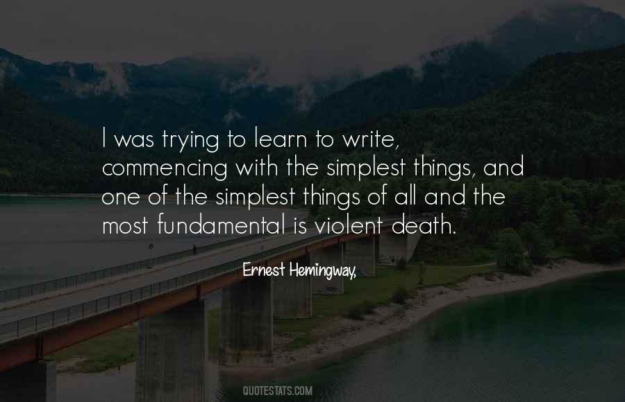 Quotes About Writing Ernest Hemingway #952136