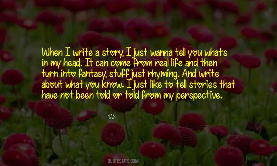 Story You Can Write Quotes #1876608