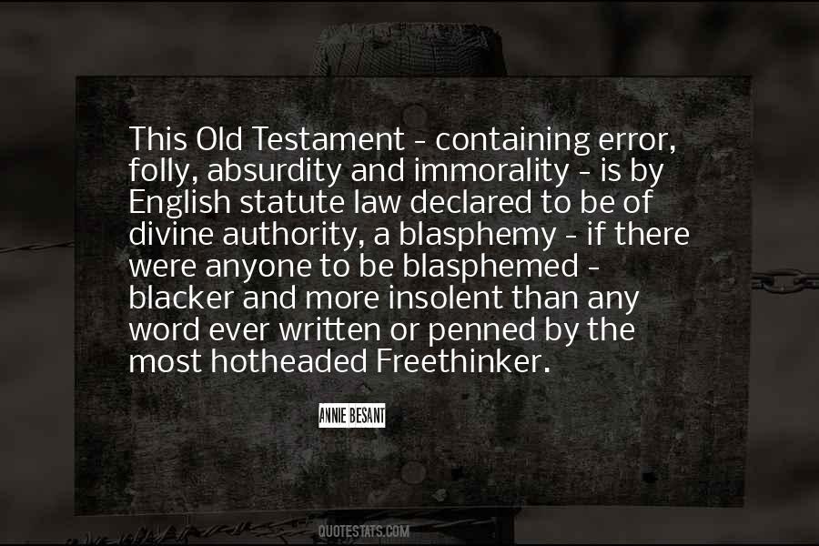 Blasphemy Law Quotes #1839723