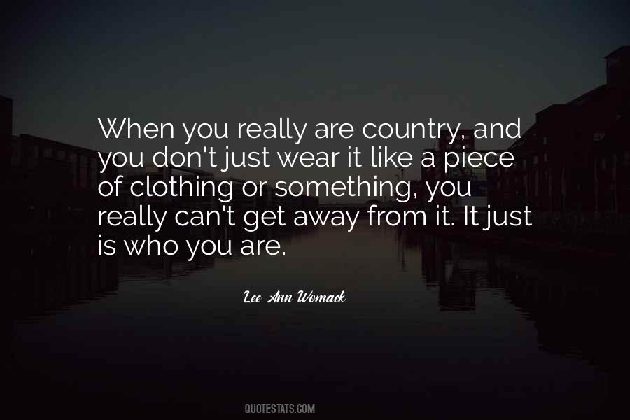 Country Clothing Quotes #1589281