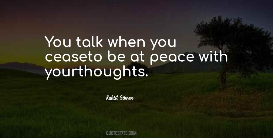 Be At Peace Quotes #1571386