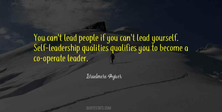 Leader Qualities Quotes #1208507