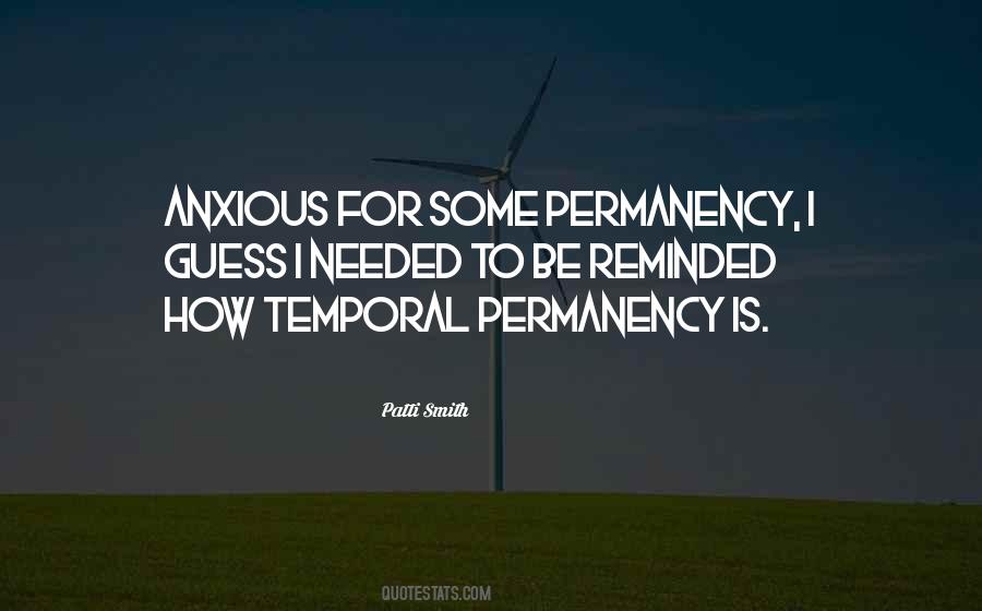 Quotes About Permanency #1302473