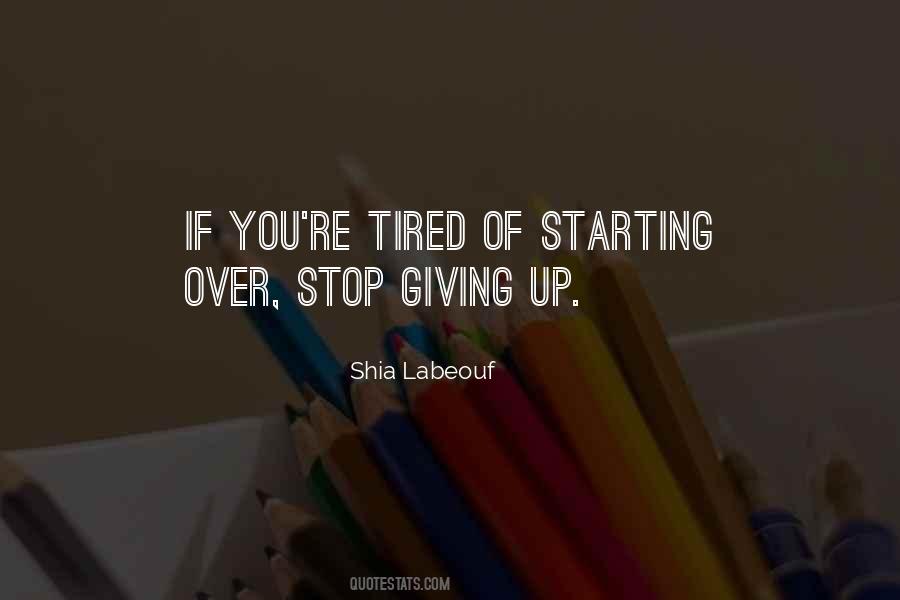Quotes About Starting Over #531788