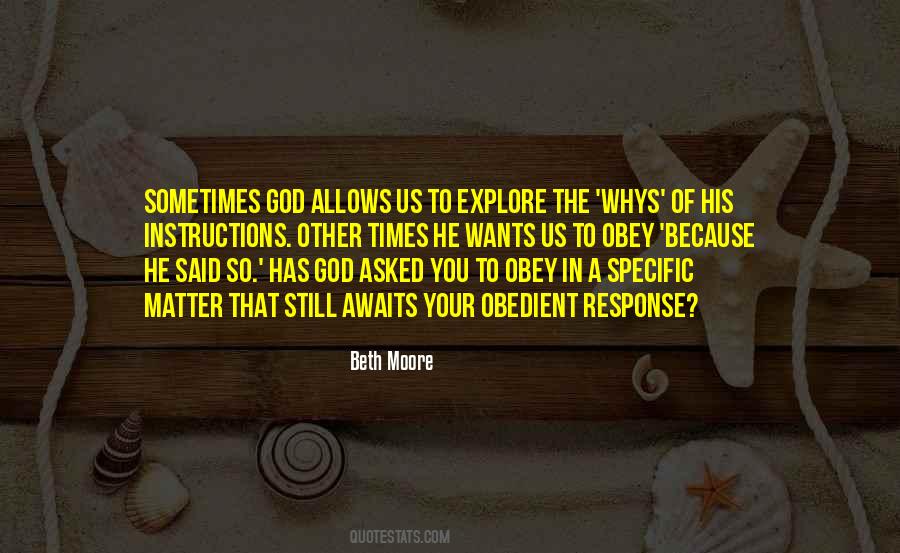 God Instructions Quotes #1167582