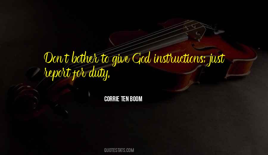 God Instructions Quotes #385198