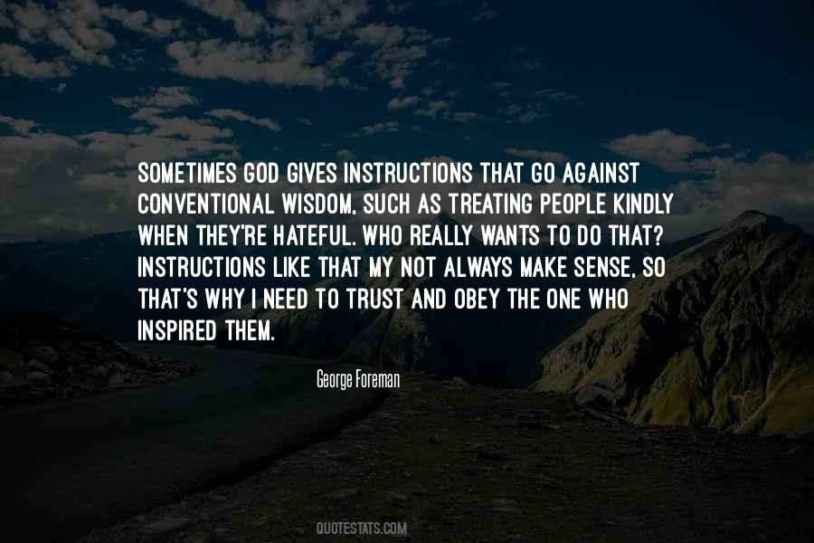God Instructions Quotes #408437
