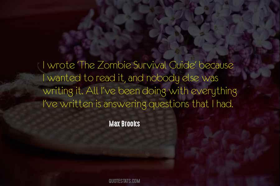 Quotes About Zombie Survival #1788963