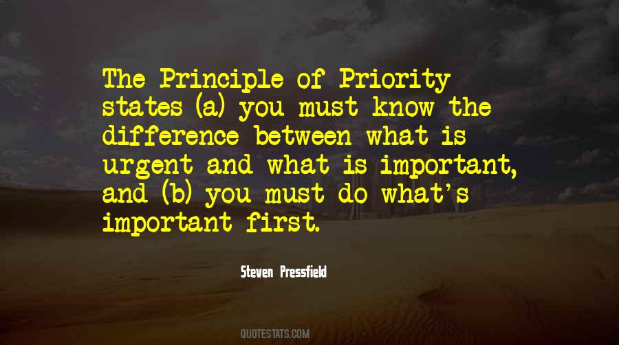 Quotes About First Priority #42533