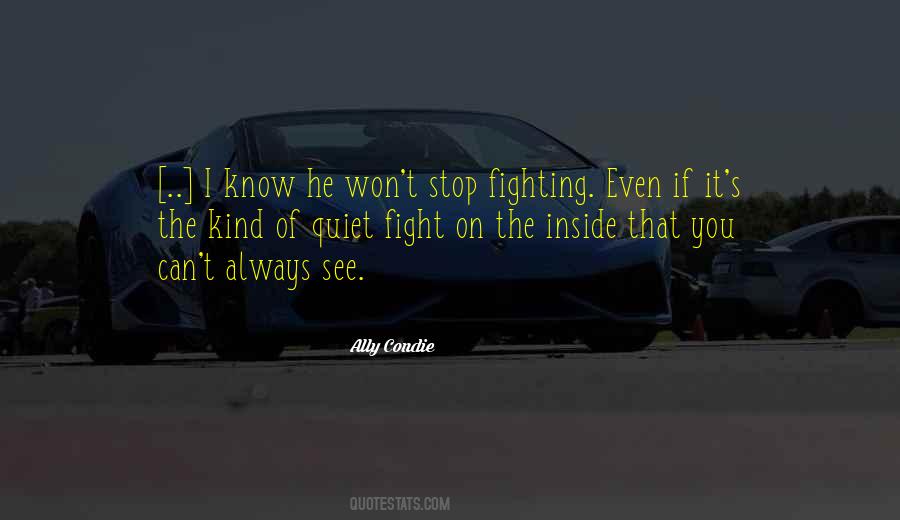 Quotes About Stop Fighting #1147073