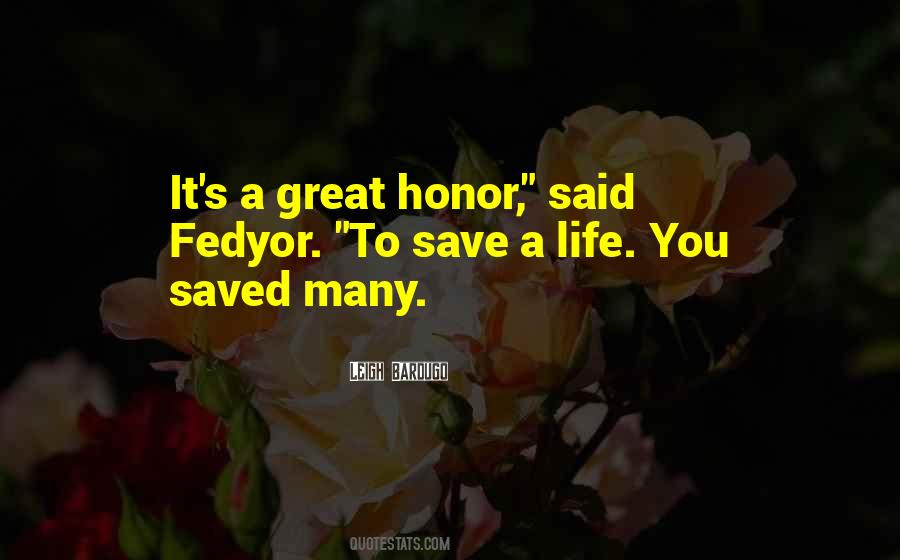 Quotes About Saving Lives #208830