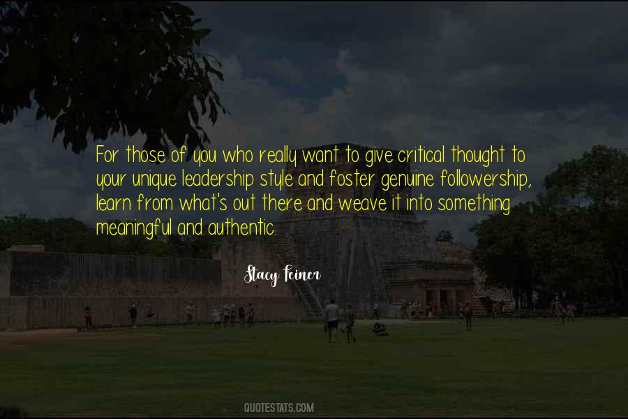 Quotes About Genuine Leadership #316874