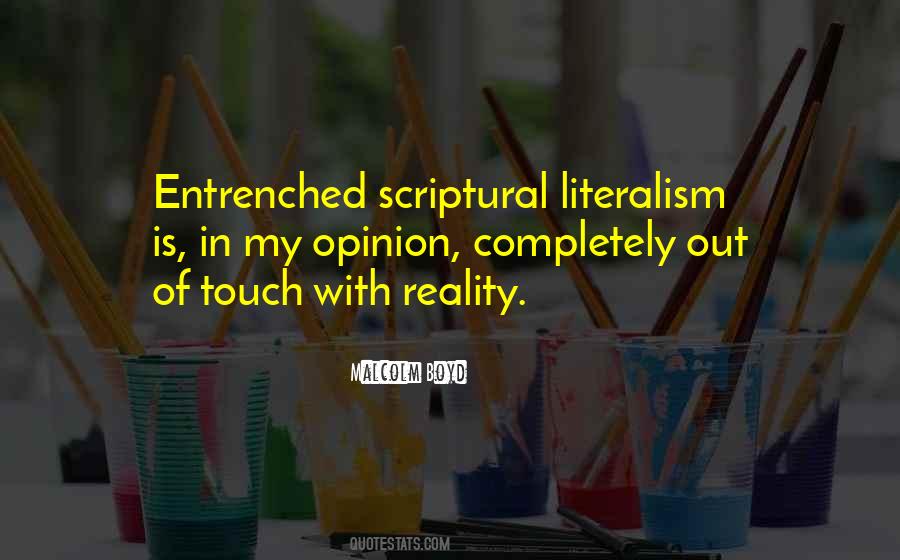 Quotes About Literalism #1016314