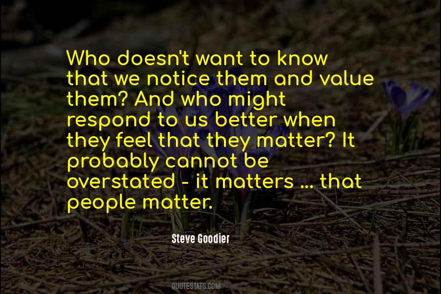 People Matter Quotes #790456