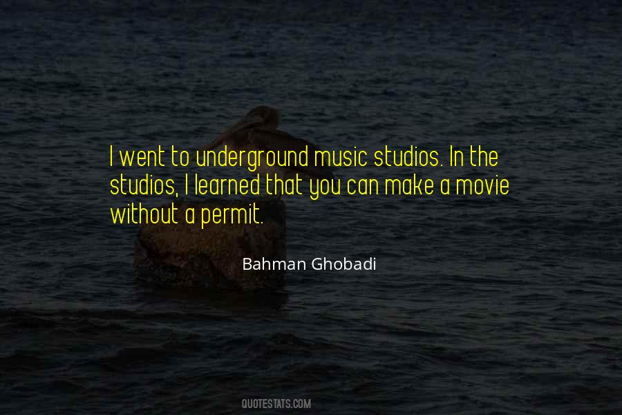 Quotes About Underground Music #424100