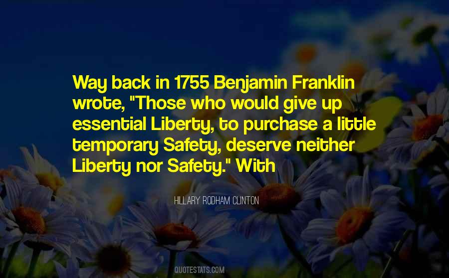 Quotes About Liberty And Safety #66075