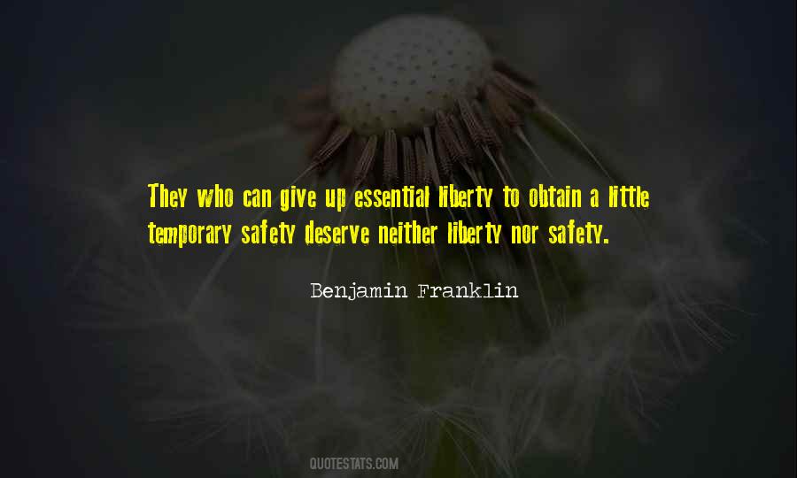 Quotes About Liberty And Safety #82985