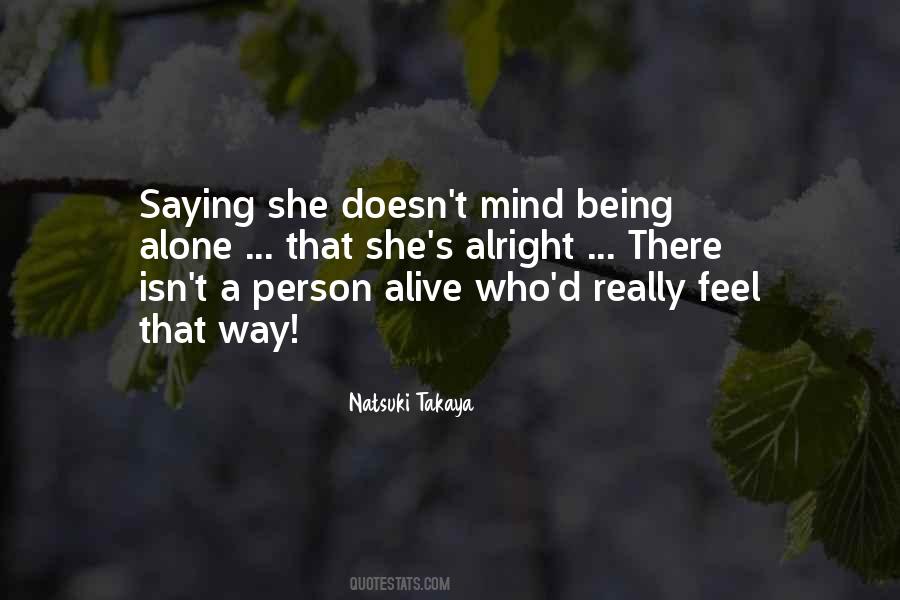 Quotes About Alone Person #28603
