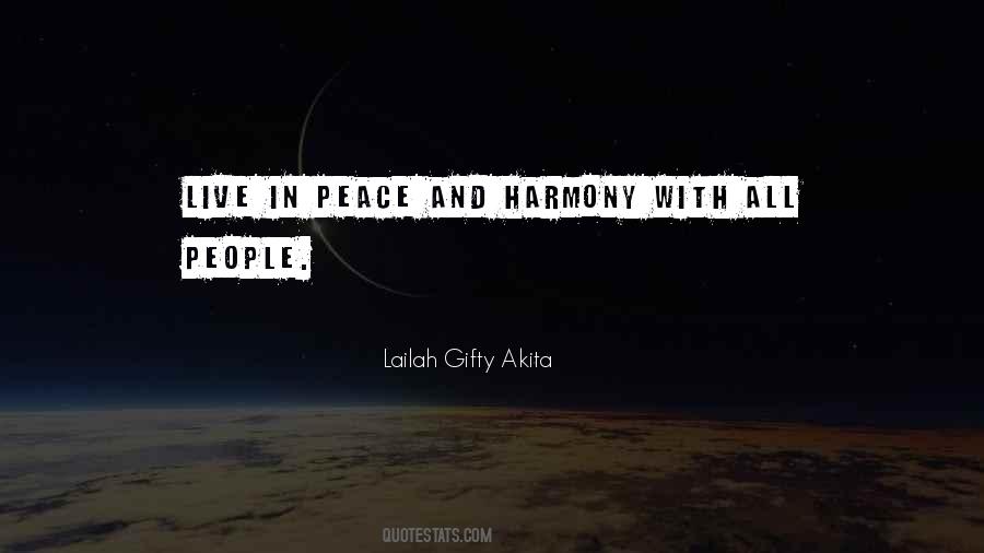 Quotes About Living In Harmony #1486452