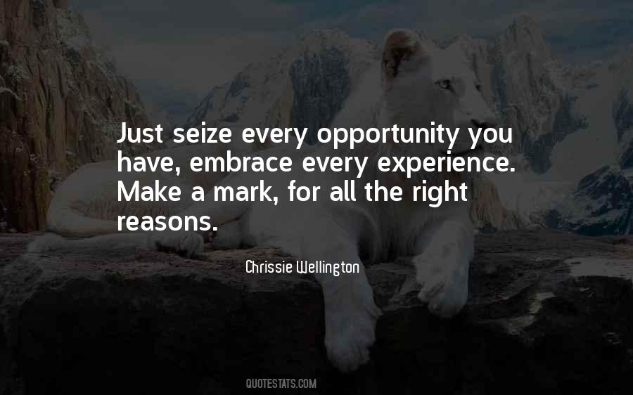 Quotes About Seize The Opportunity #175545