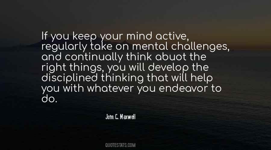 Quotes About Active Mind #645396