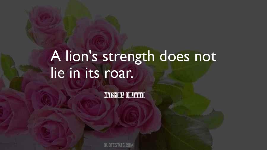 Quotes About A Lion's Roar #1186563