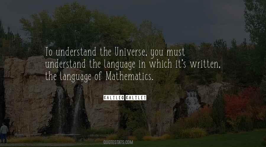 Language Of The Universe Quotes #363597