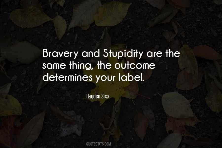 Quotes About Stupidity And Bravery #220432