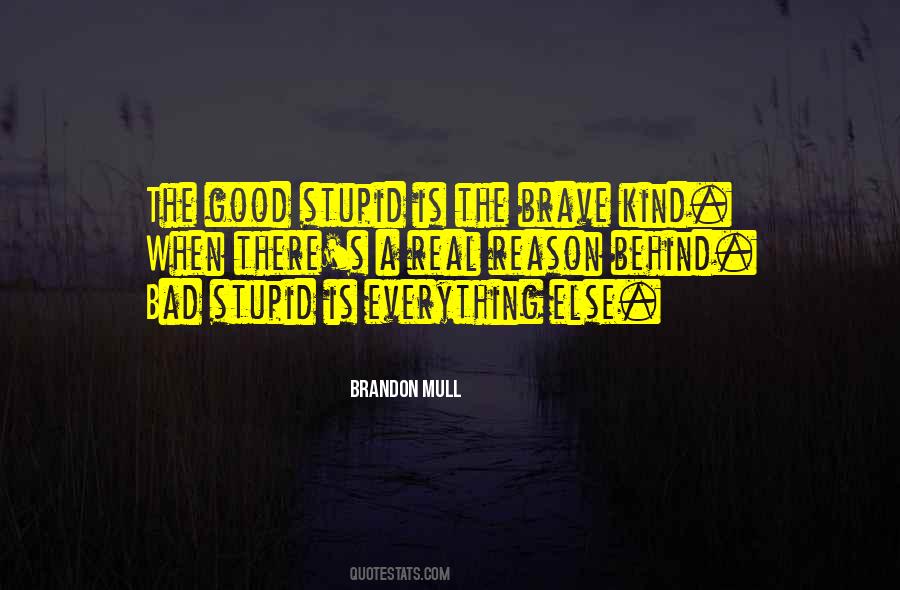 Quotes About Stupidity And Bravery #274843