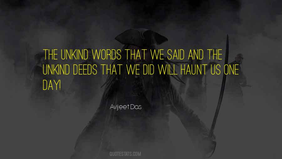 Quotes About Unkind Words #1561307