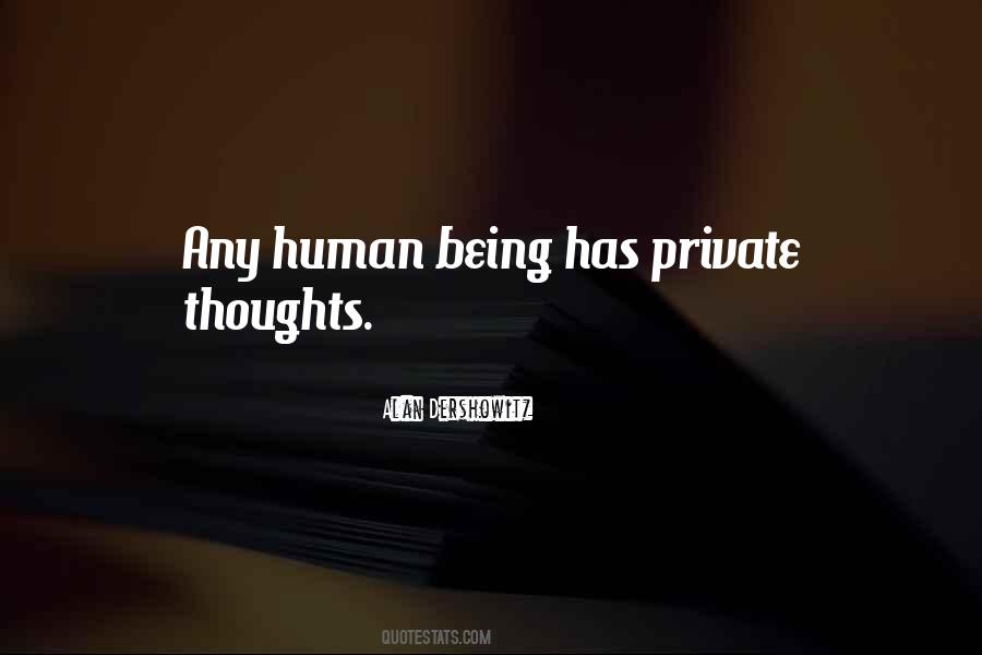 Quotes About Private Thoughts #1828386