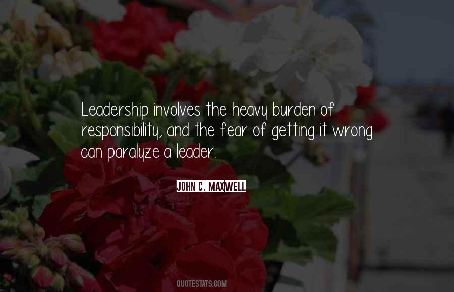 Quotes About Responsibility And Leadership #1046098