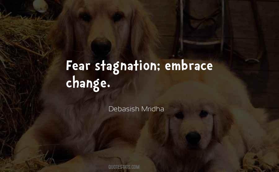 Fear Stagnation Quotes #1481176
