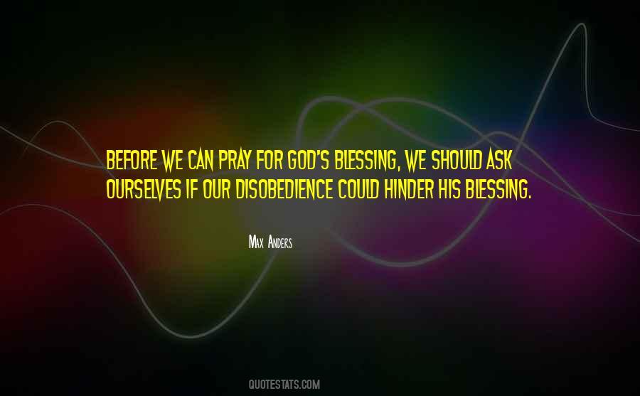 Quotes About God's Blessing #176460