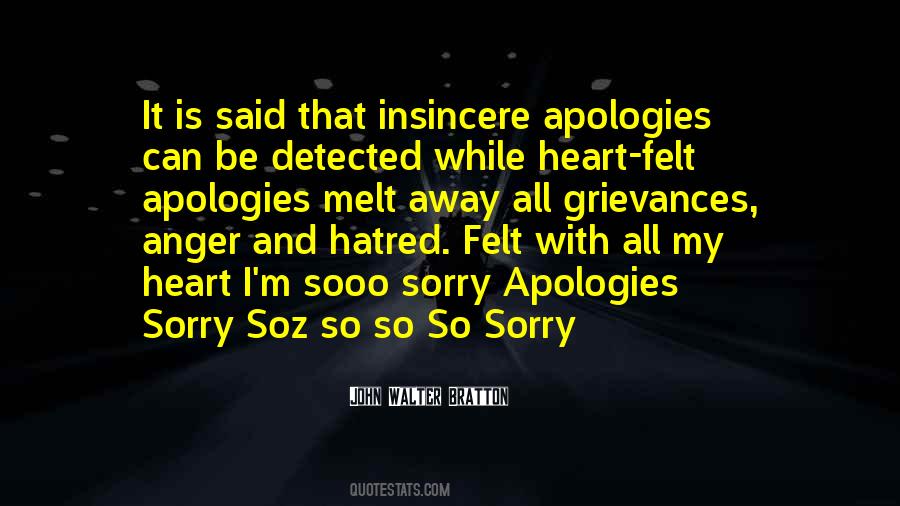 Quotes About Apologies #1575355