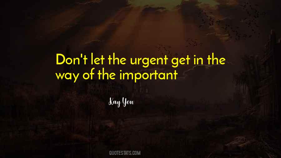 Important And Urgent Quotes #594142