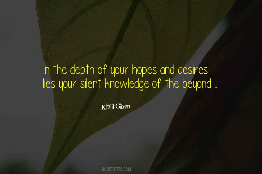 Quotes About Depth #1746316