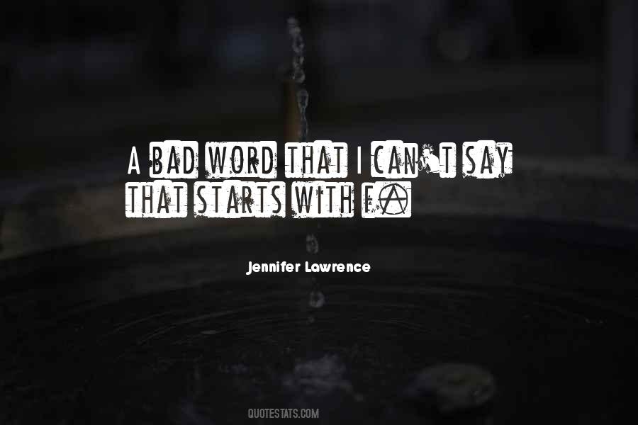 Bad Word Quotes #1406666