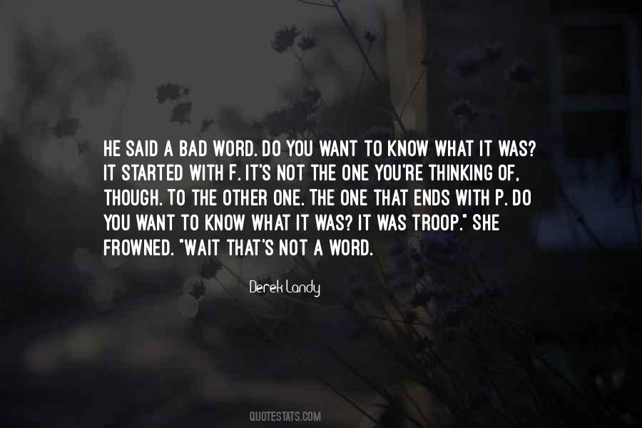 Bad Word Quotes #492212